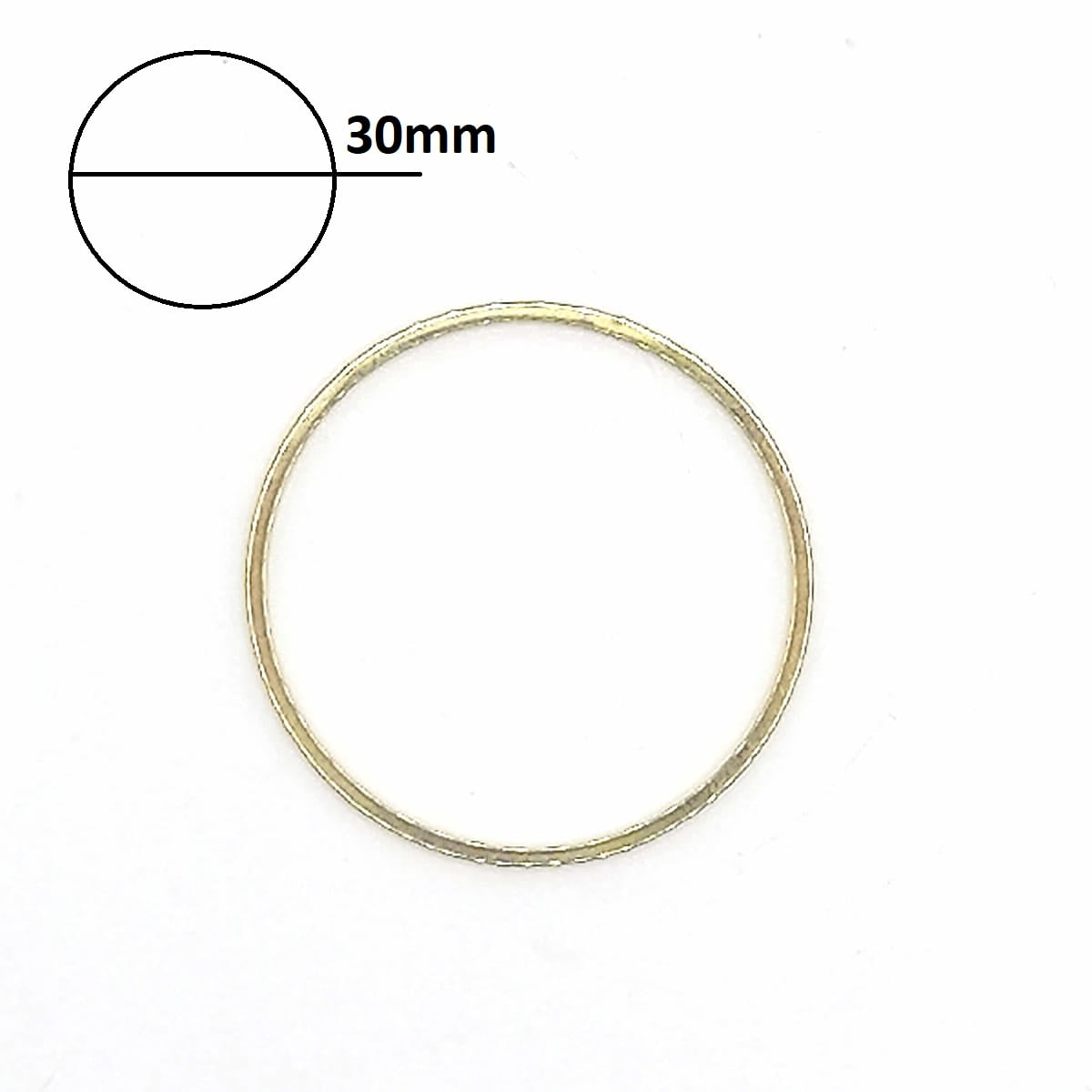 AA5O30.jpg Argolla Acero 30mm Dorado - Imagen 1