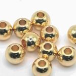 Balin, separador o mostacillón Acero Dorado 2mm - Imagen 2