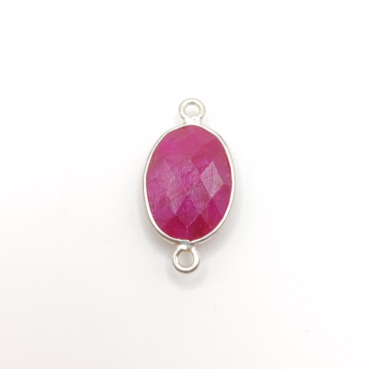 Red-Stone.jpg Conector piedra plata 925 - Imagen 1