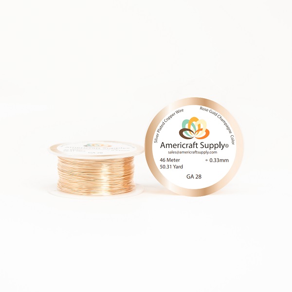 W28R.jpg Alambre Americraft, Cal. 28 Dorado Rose - Imagen 1