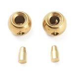 Crimpers de Acero Dorado de 4mm