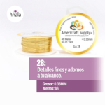 Alambre para bisuteria Dorado Light Cal28