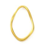 Ovalo Irregular Acero Dorado 45x28mm AA49