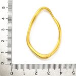 Ovalo Irregular Acero Dorado 45x28mm AA49 - Imagen 2